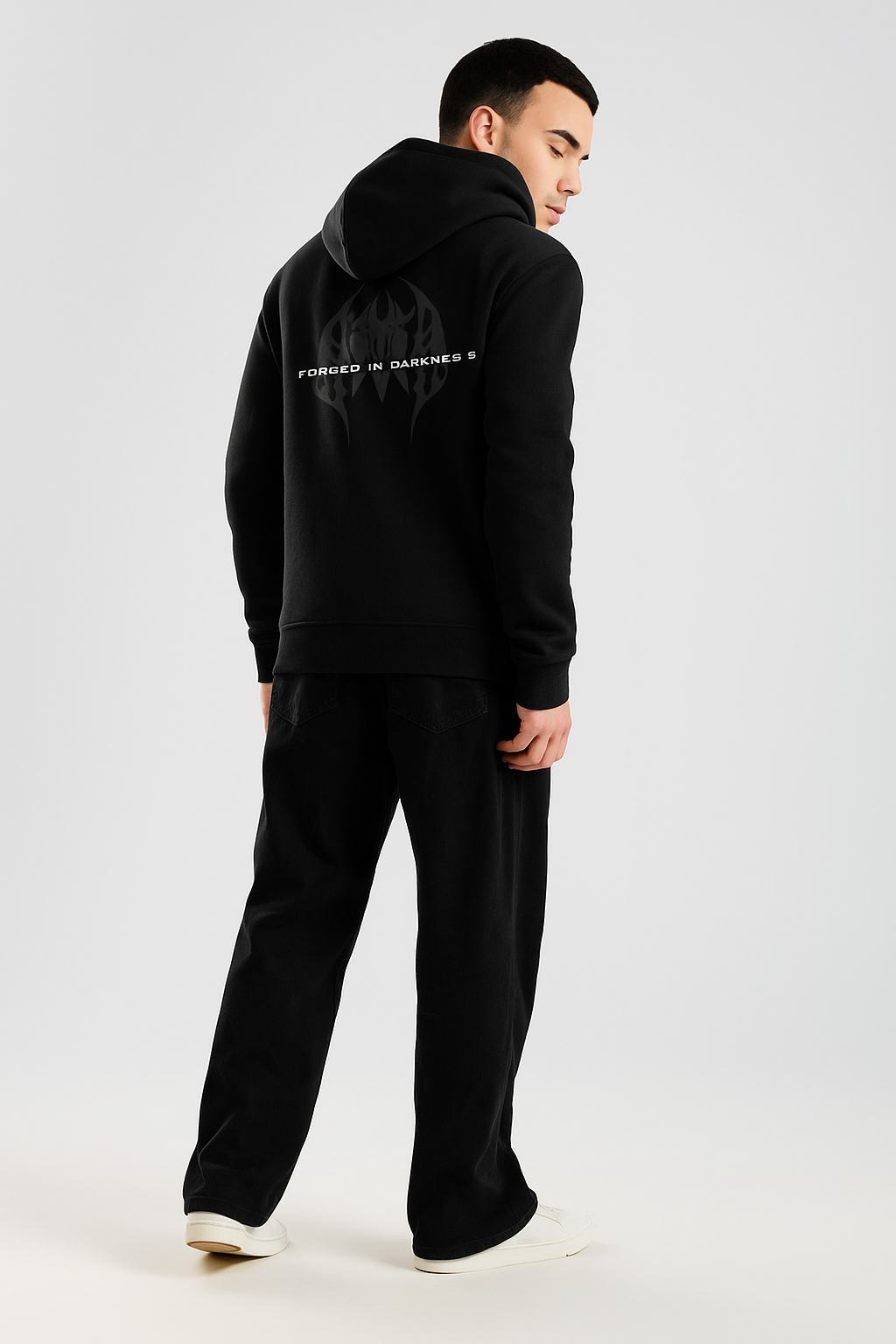 Darkness Oversized Black Hoodie