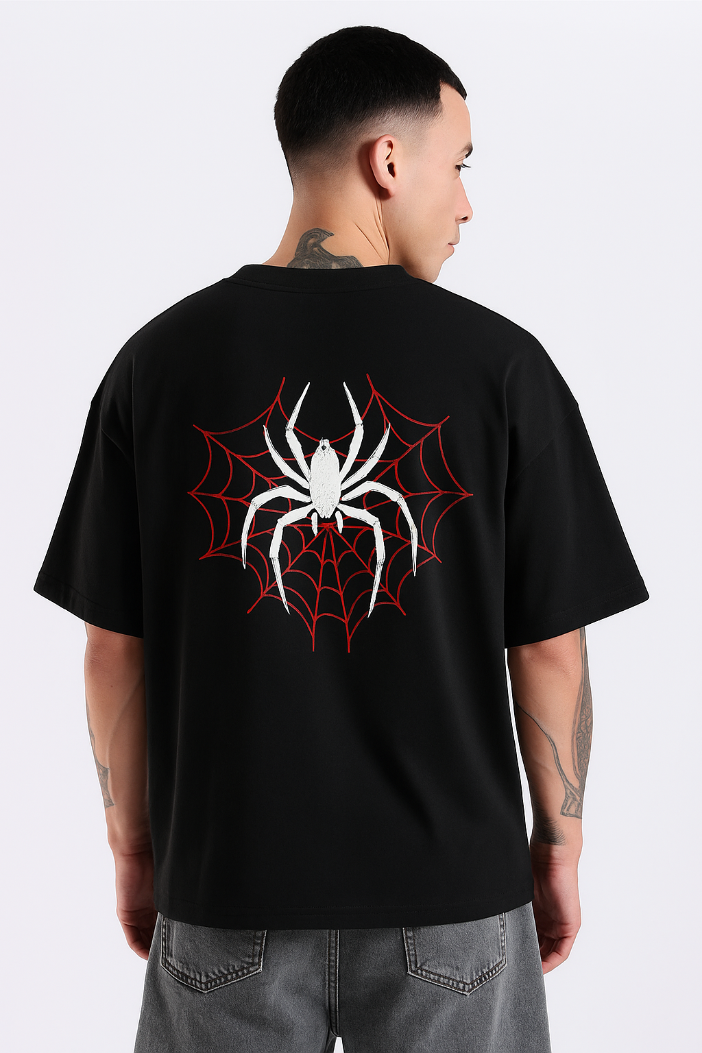 spider black t shirt