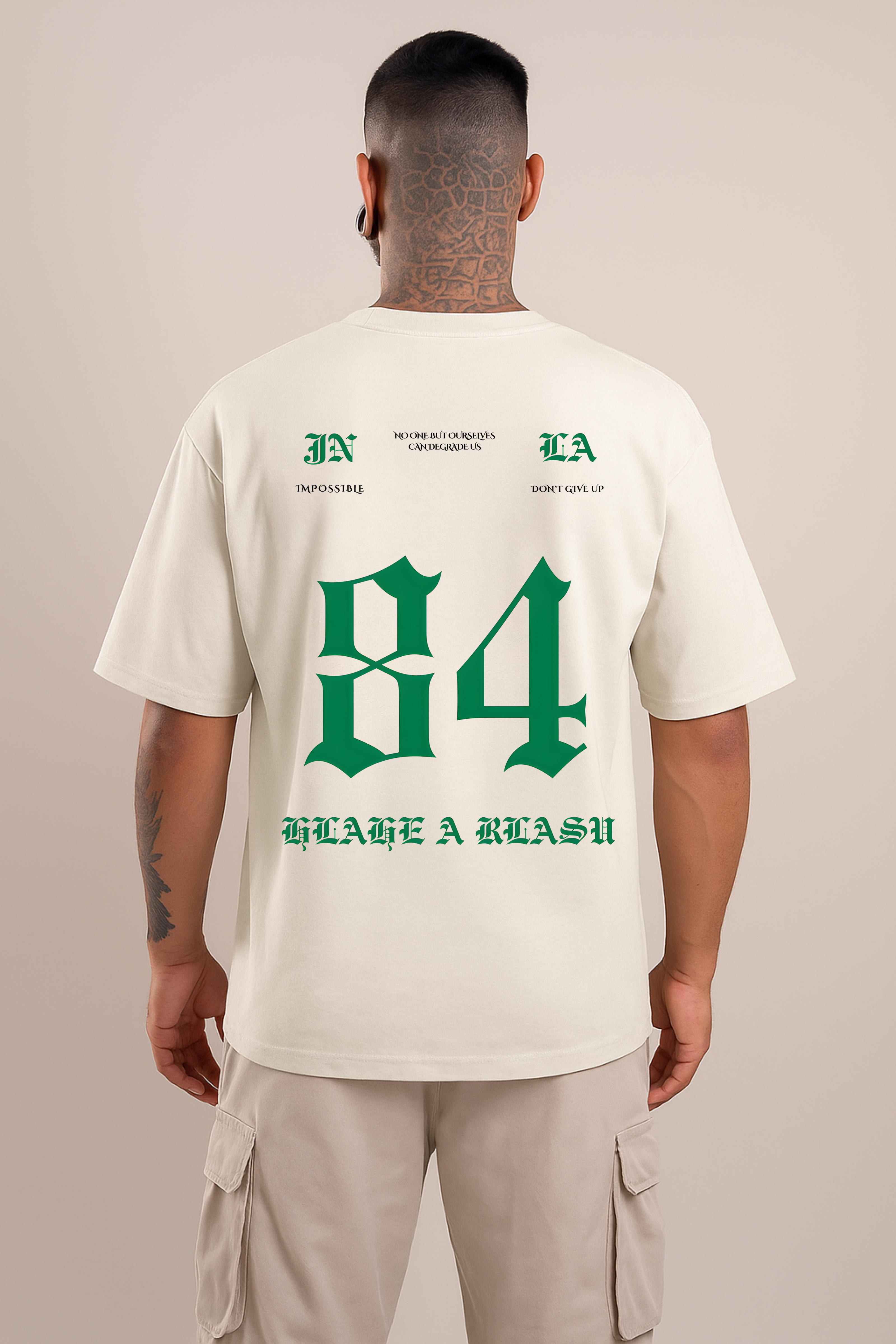 Beige 84 Oversized Classic T-Shirt