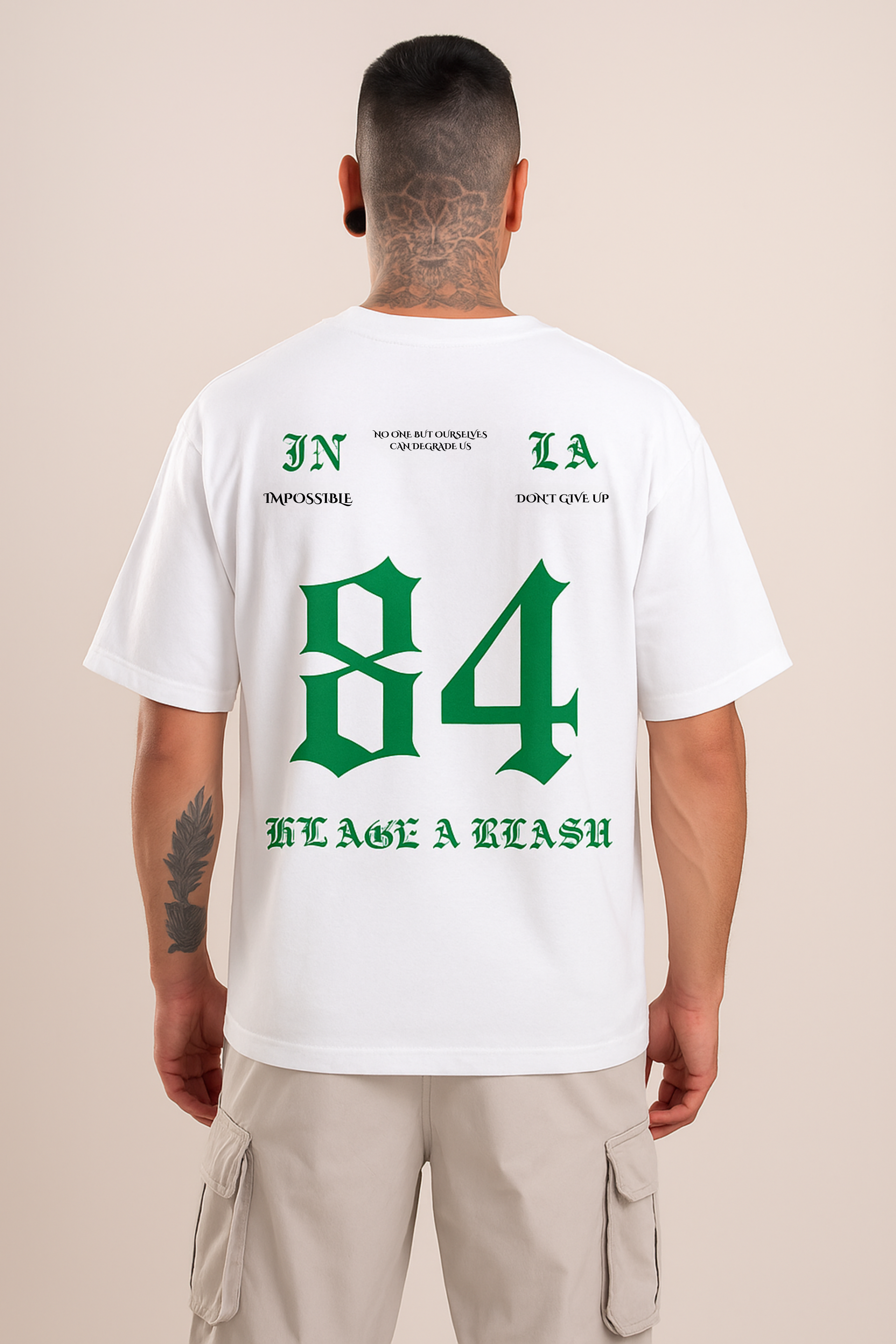 Beige 84 Oversized Classic T-Shirt