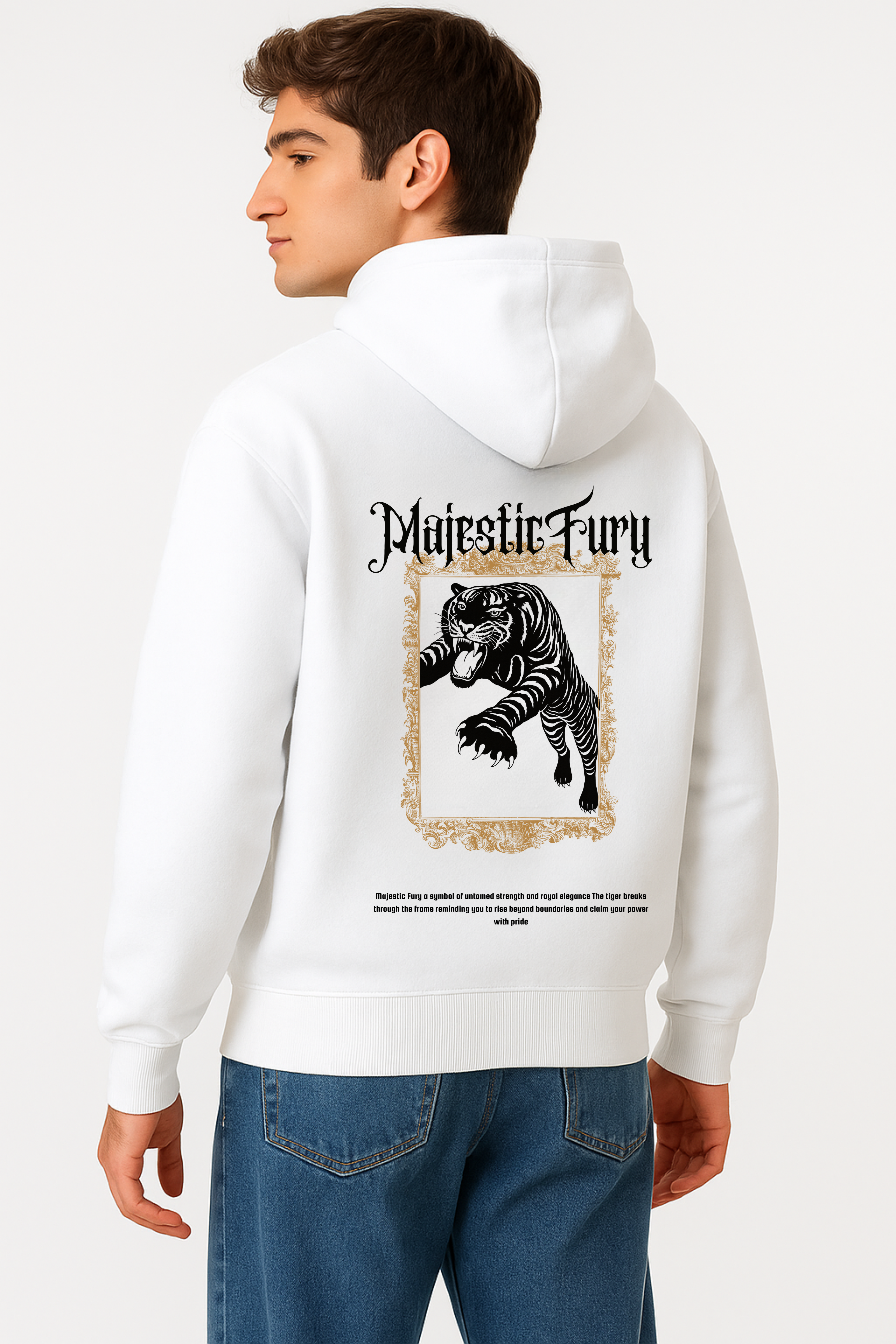 Majestic Fury White Hoodie
