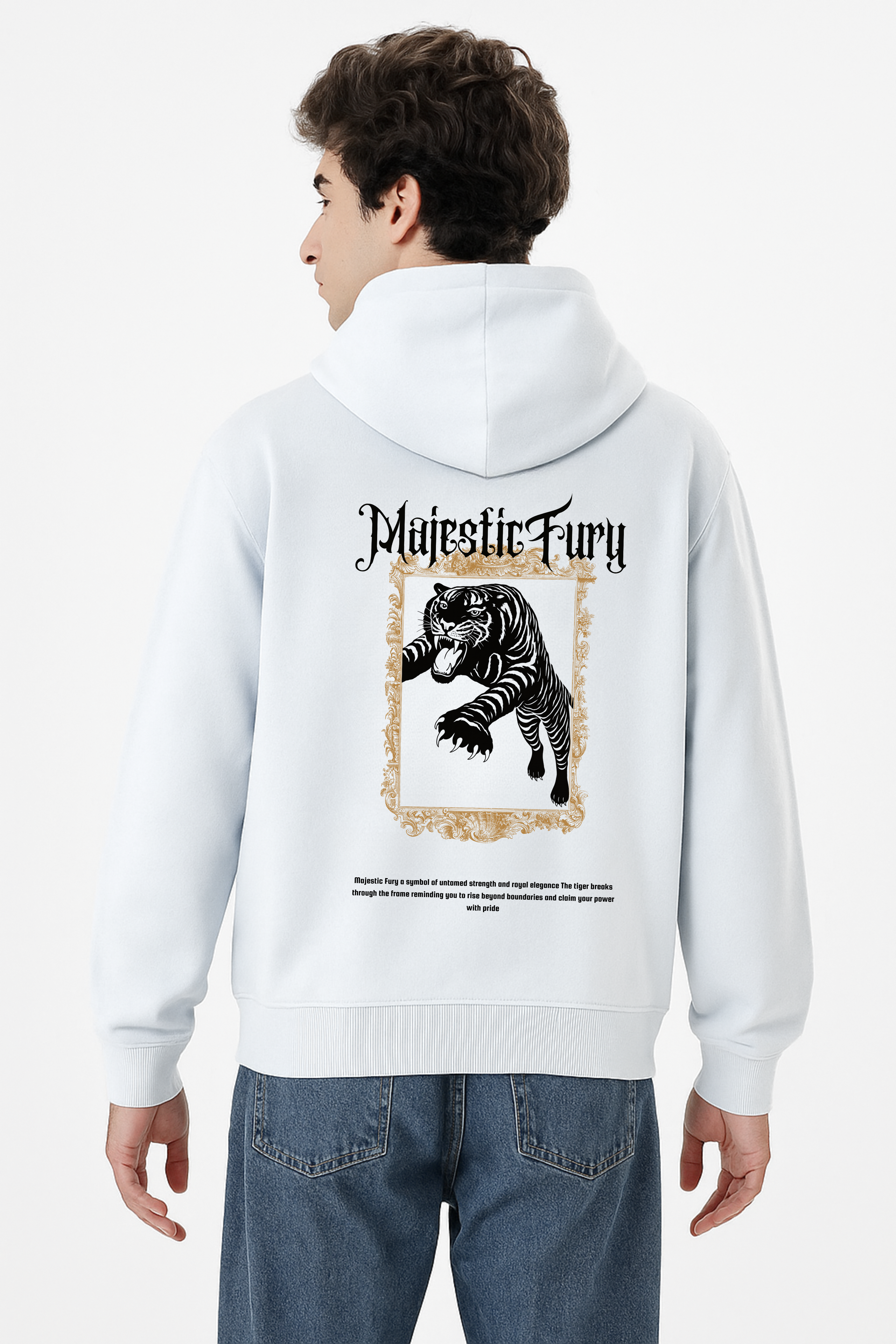 Majestic Fury White Hoodie