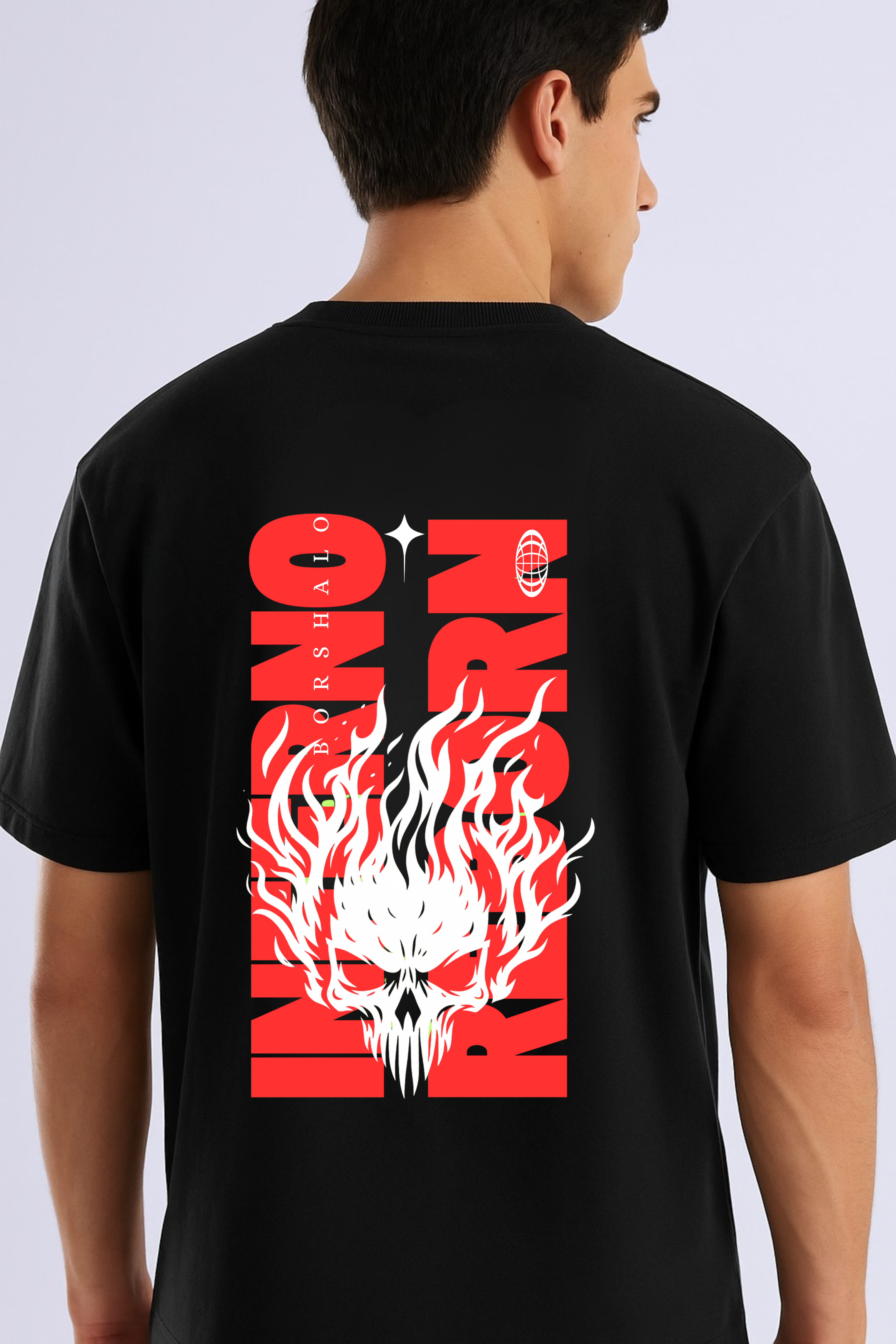 Inferno Reborn Black Oversized T-Shirt