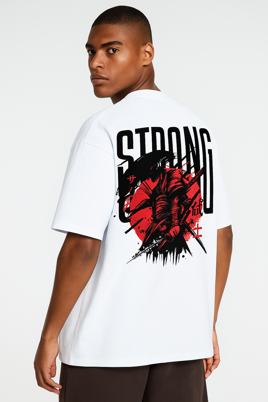 Samurai White oversize T Shirt