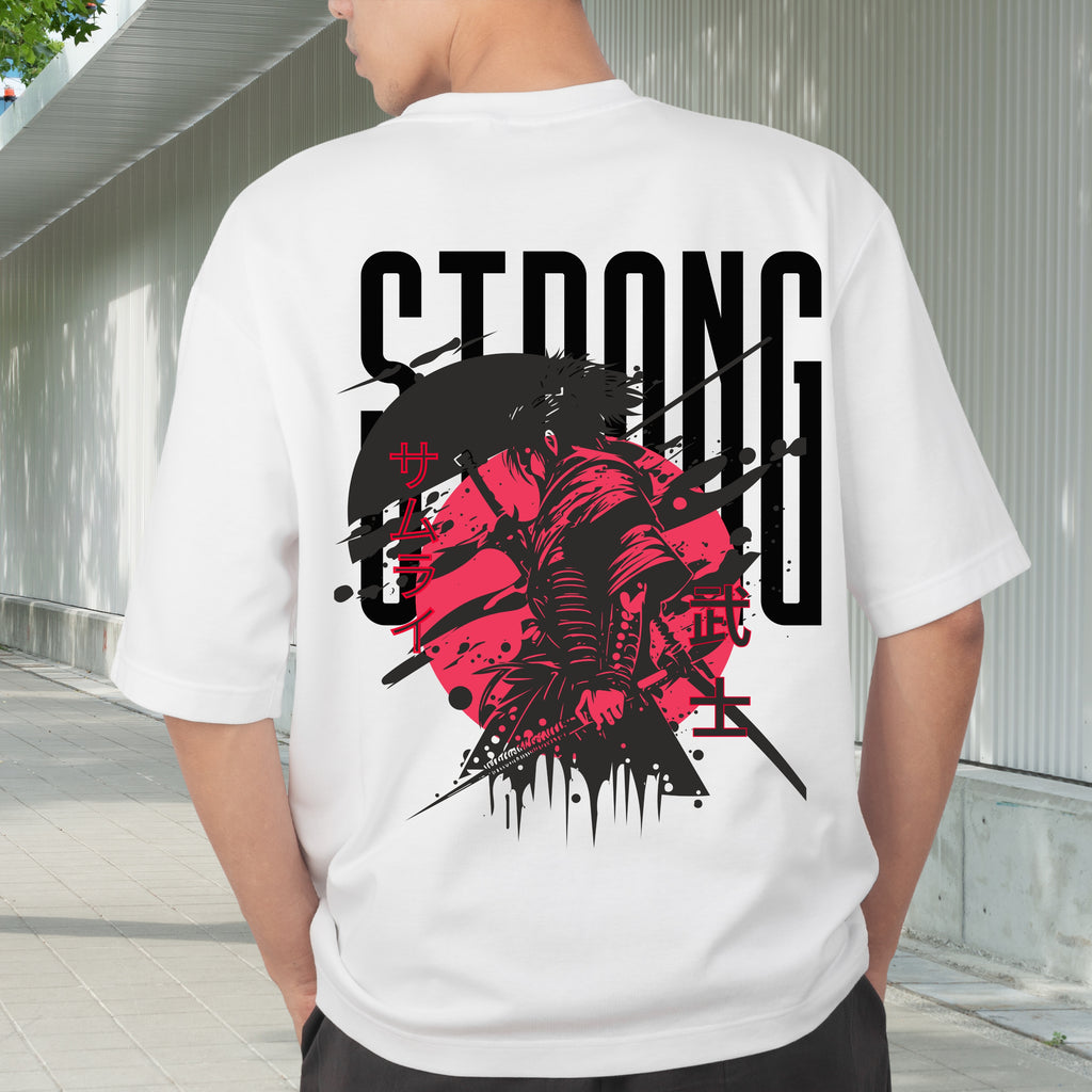 Samurai White oversize T Shirt