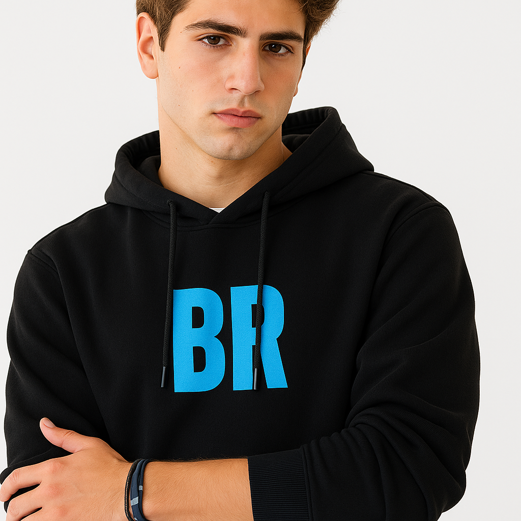 Electric Spine Black Hoodie