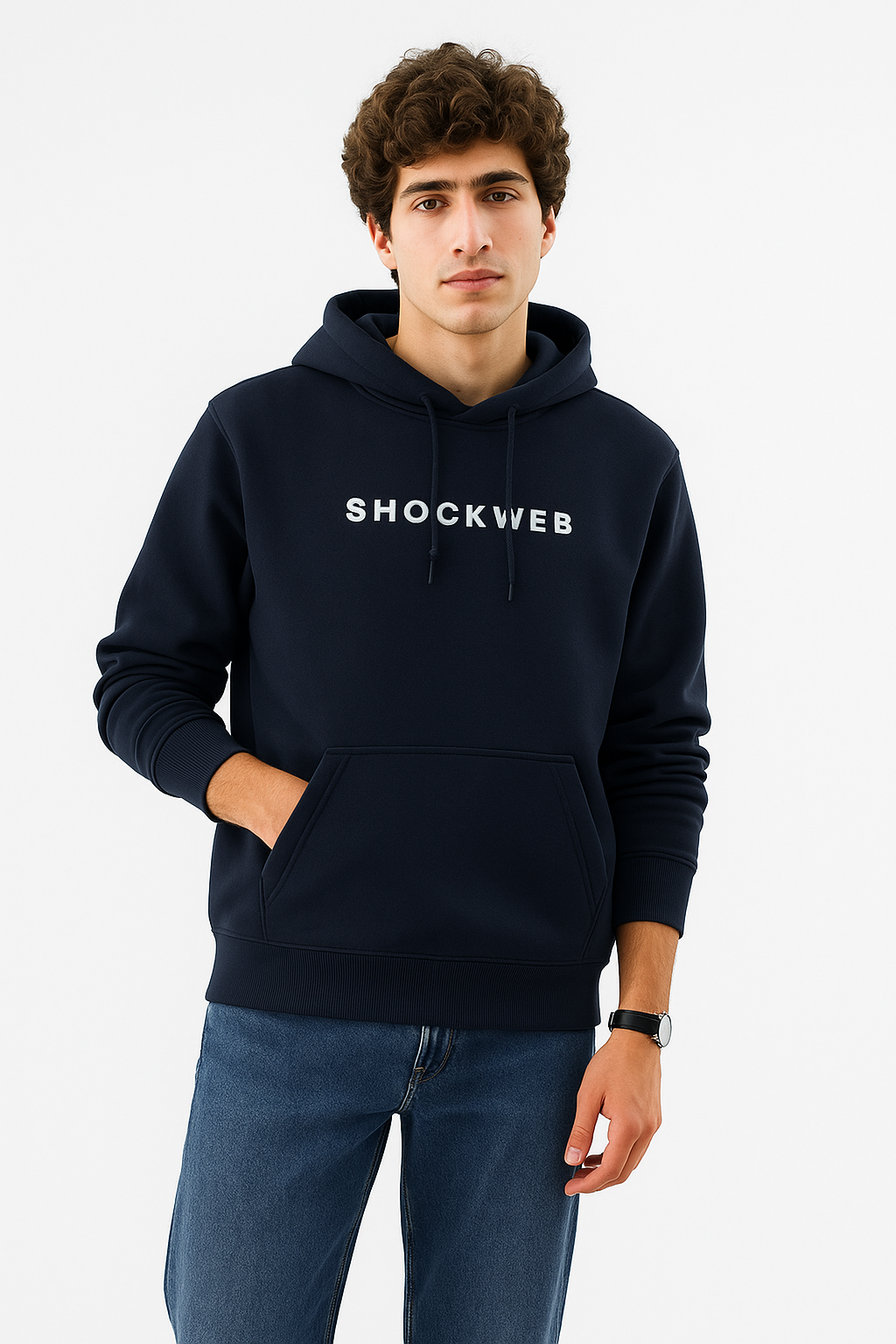 Spiderweb navy Blue Hoodie