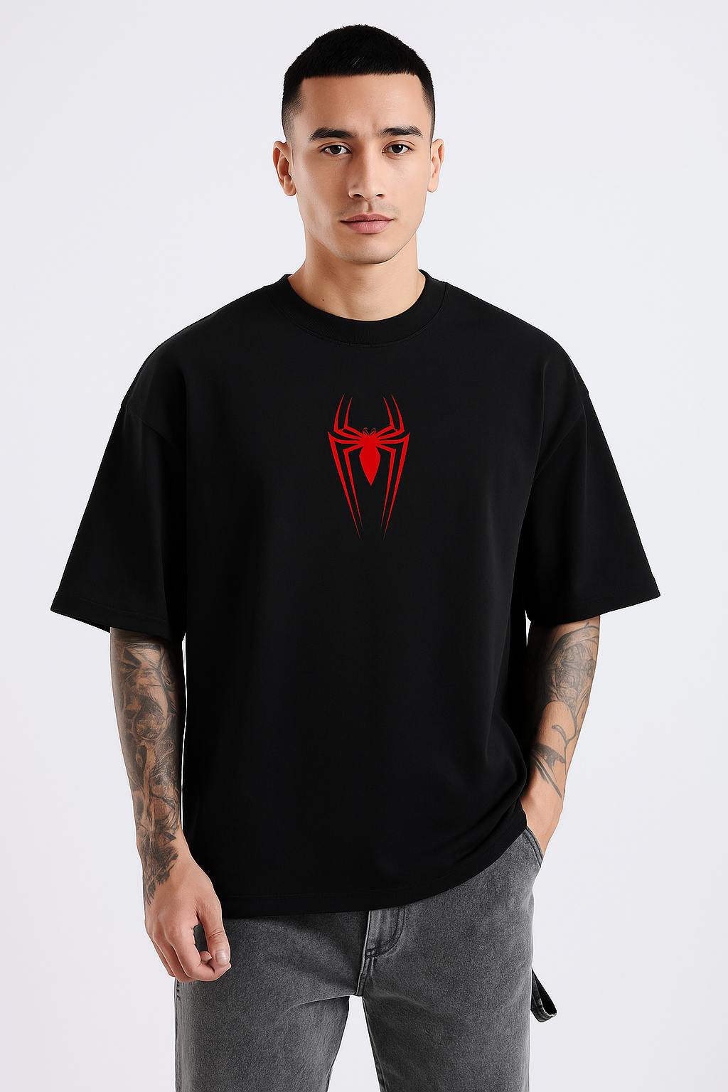 spider black t shirt
