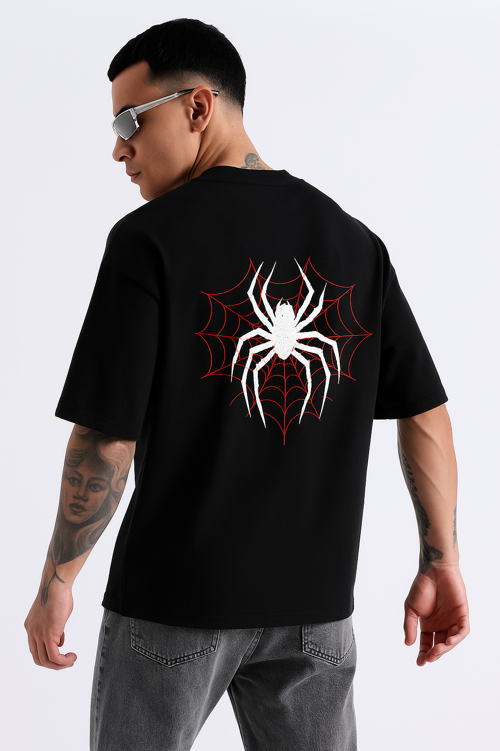 spider black t shirt