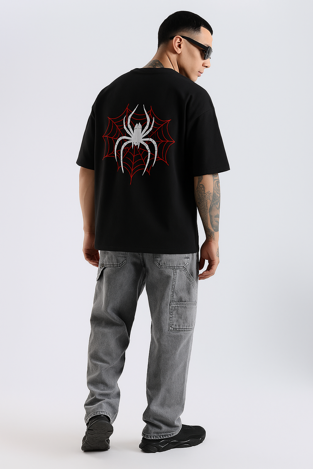 spider black t shirt
