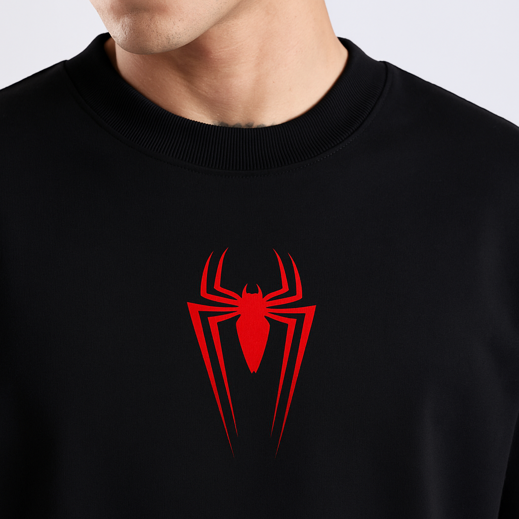 spider black t shirt