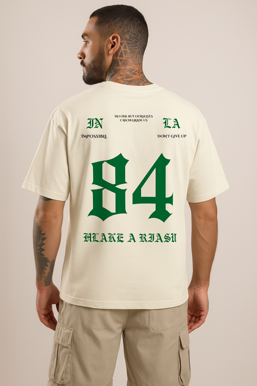 Beige 84 Oversized Classic T-Shirt