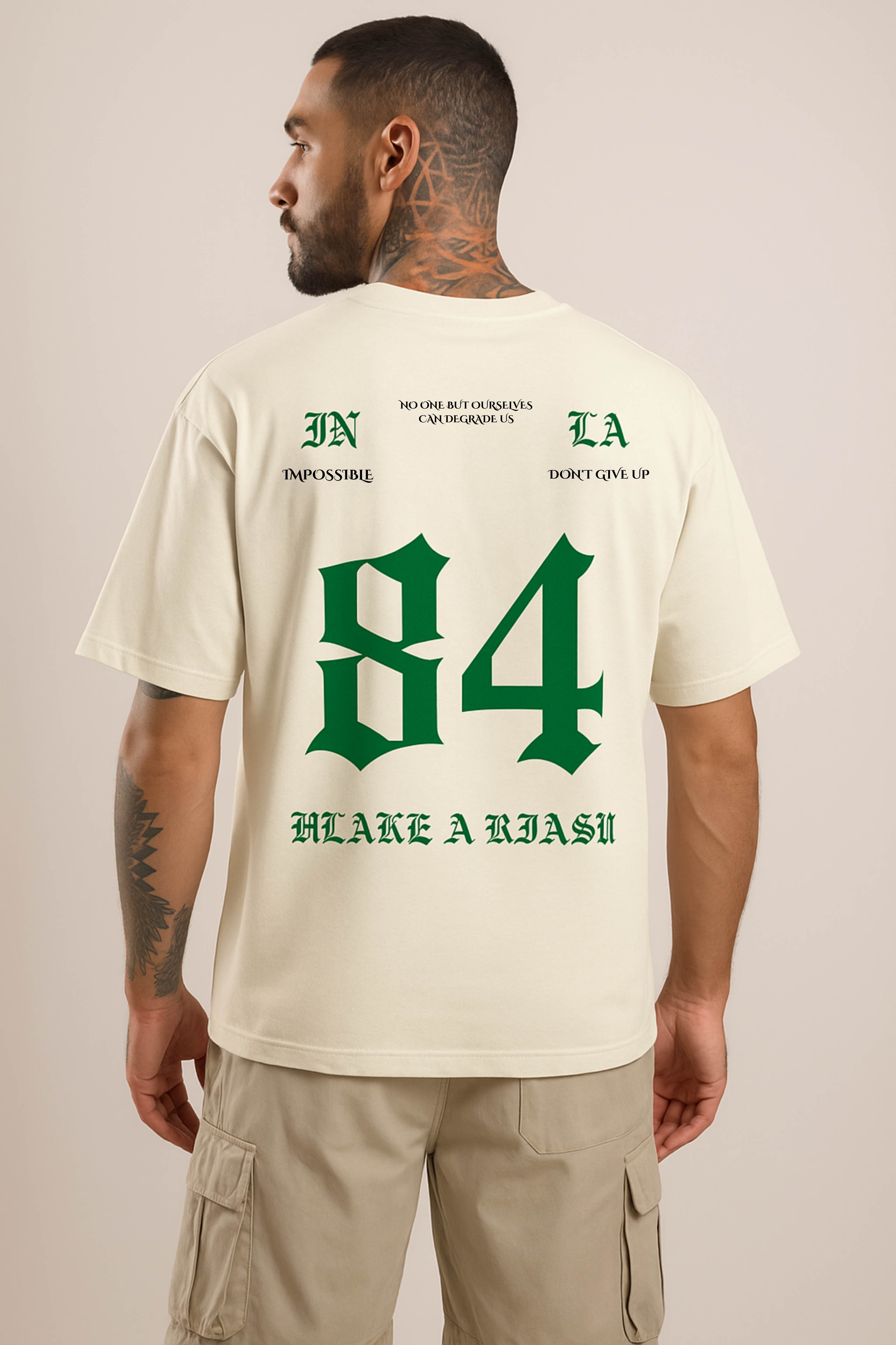 Beige 84 Oversized Classic T-Shirt