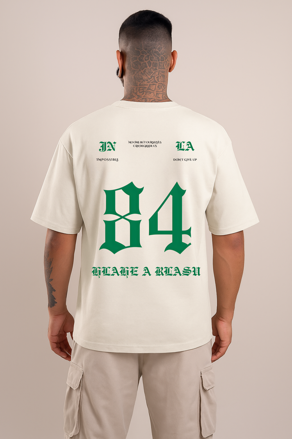 Beige 84 Oversized Classic T-Shirt