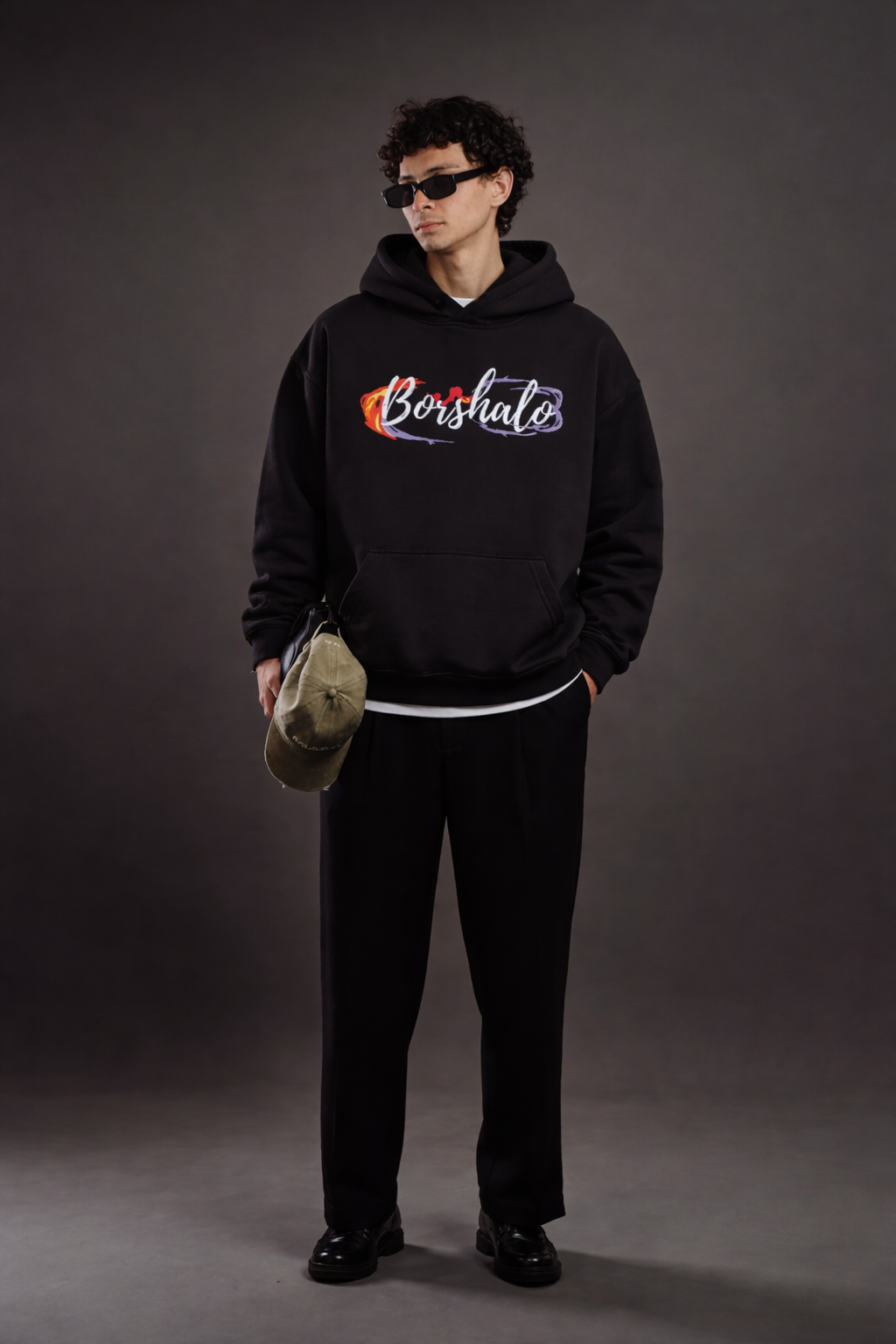 Rage Spiral black Oversized hoodie