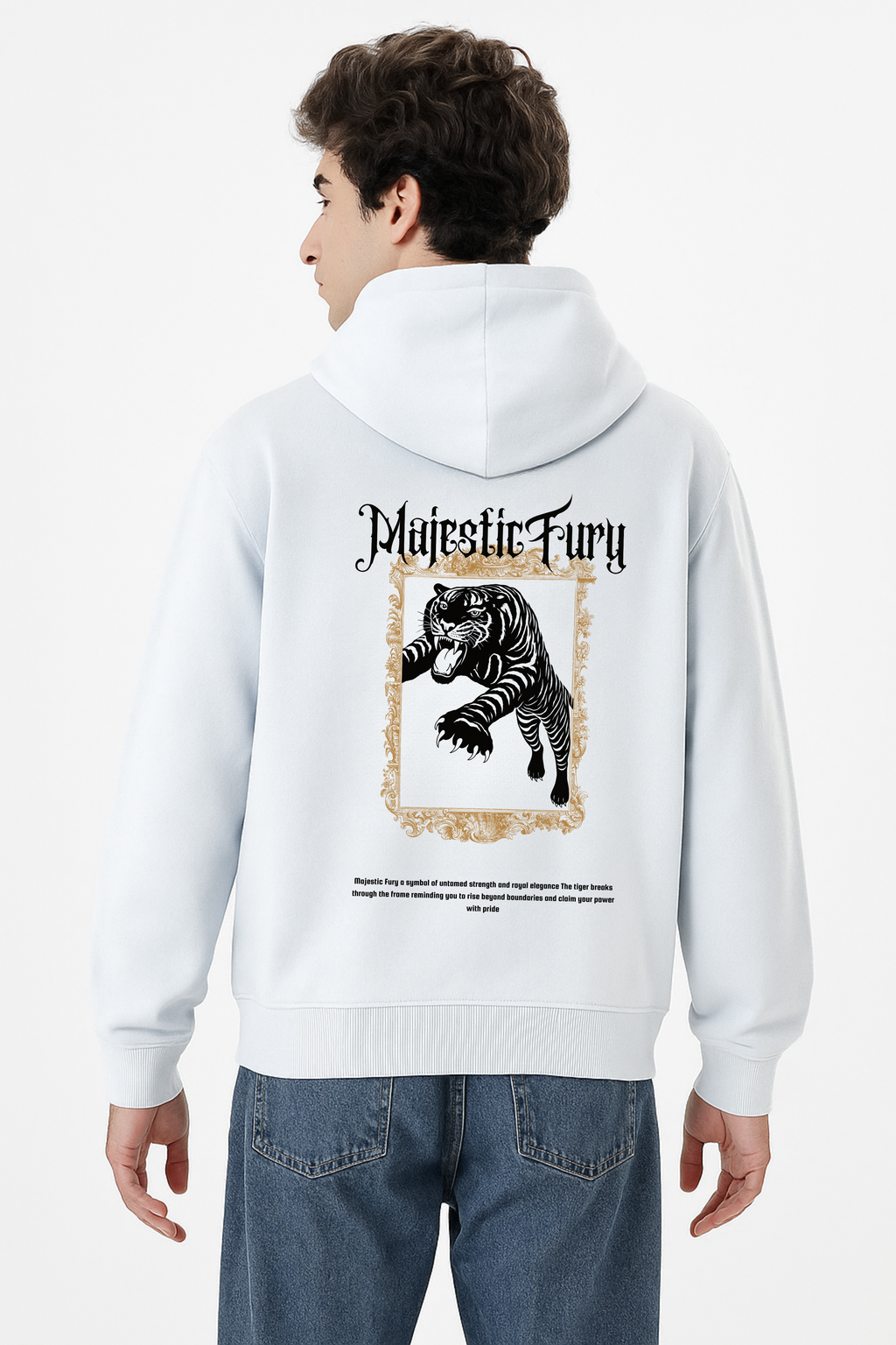 Majestic Fury White Hoodie