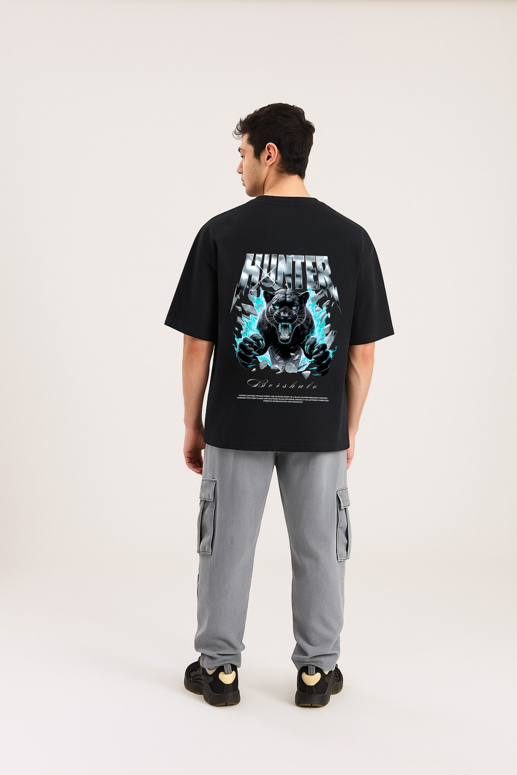 Hunter Black Panther Oversized T shirt