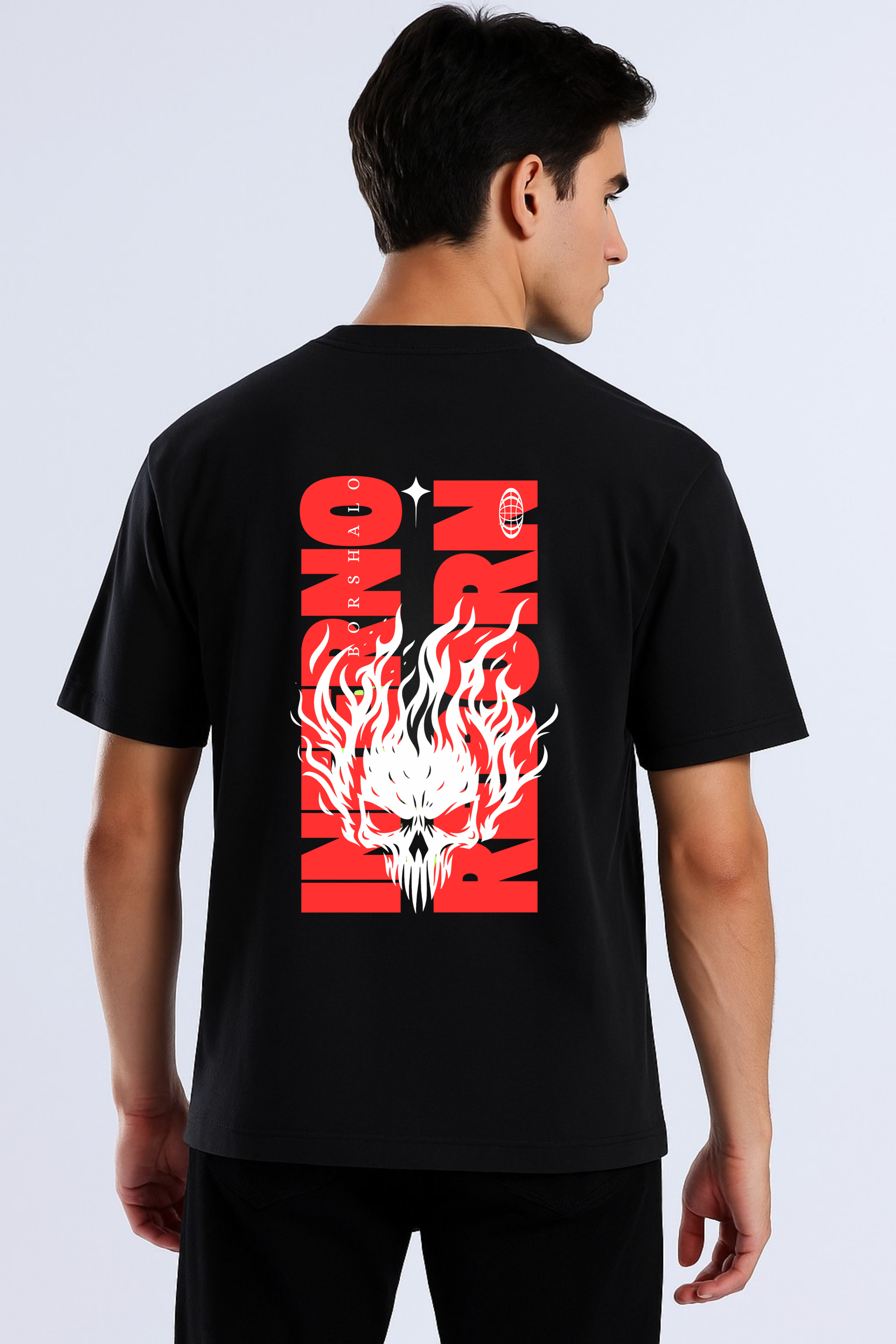 Inferno Reborn Black Oversized T-Shirt