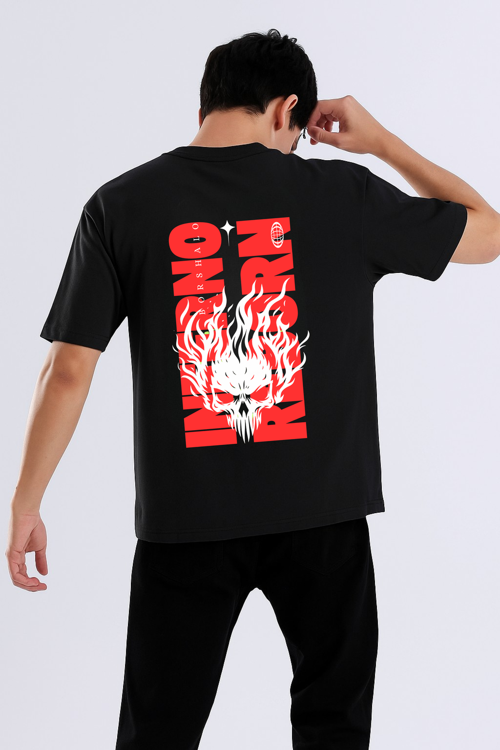 Inferno Reborn Black Oversized T-Shirt