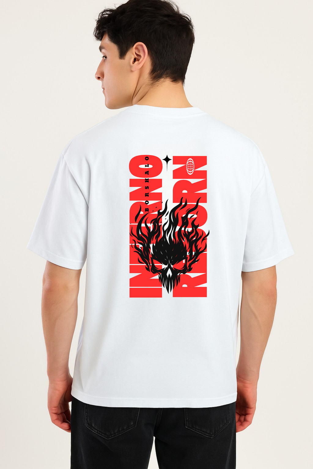 Inferno Reborn White Oversized t shirt