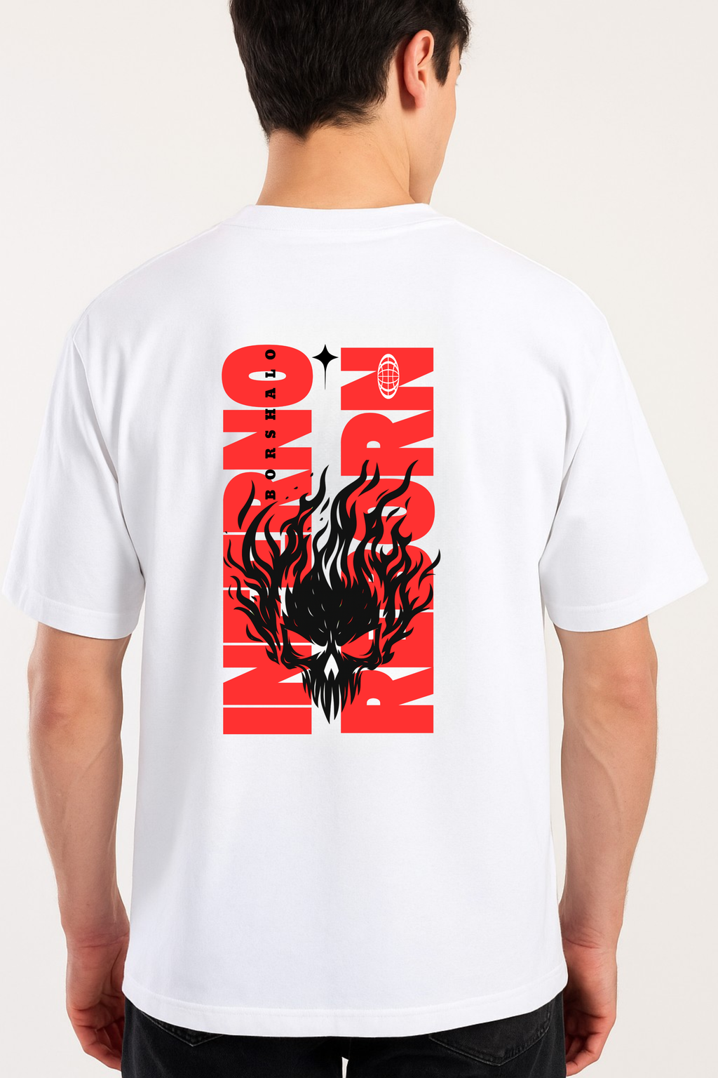 Inferno Reborn White Oversized t shirt