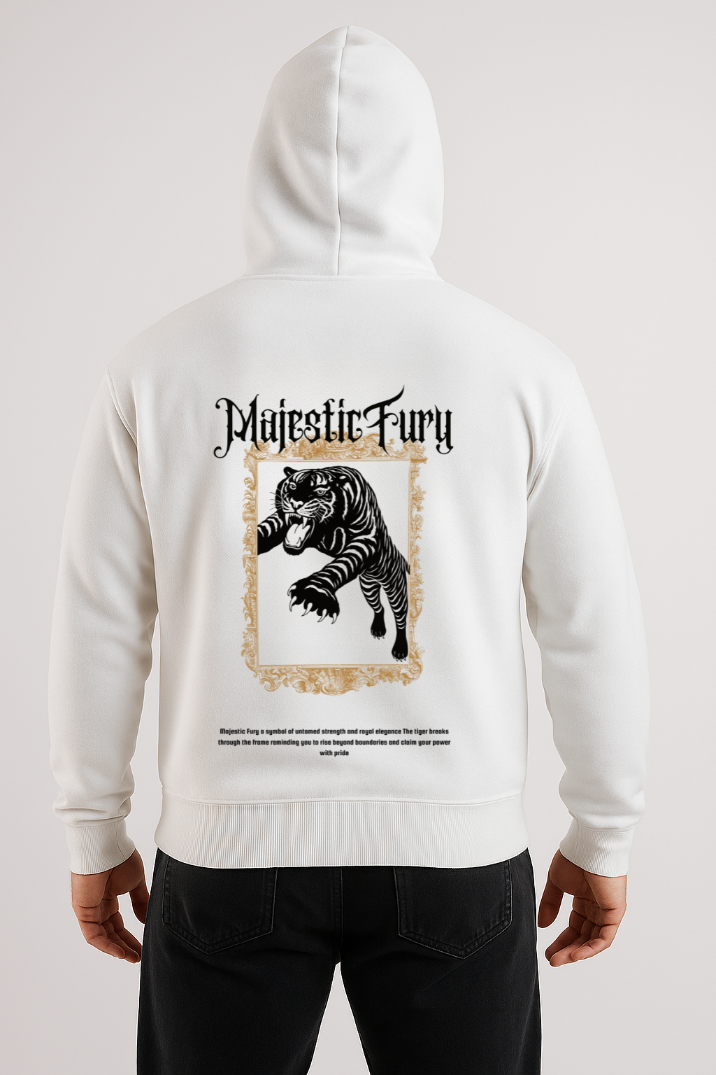 Majestic Fury White Hoodie