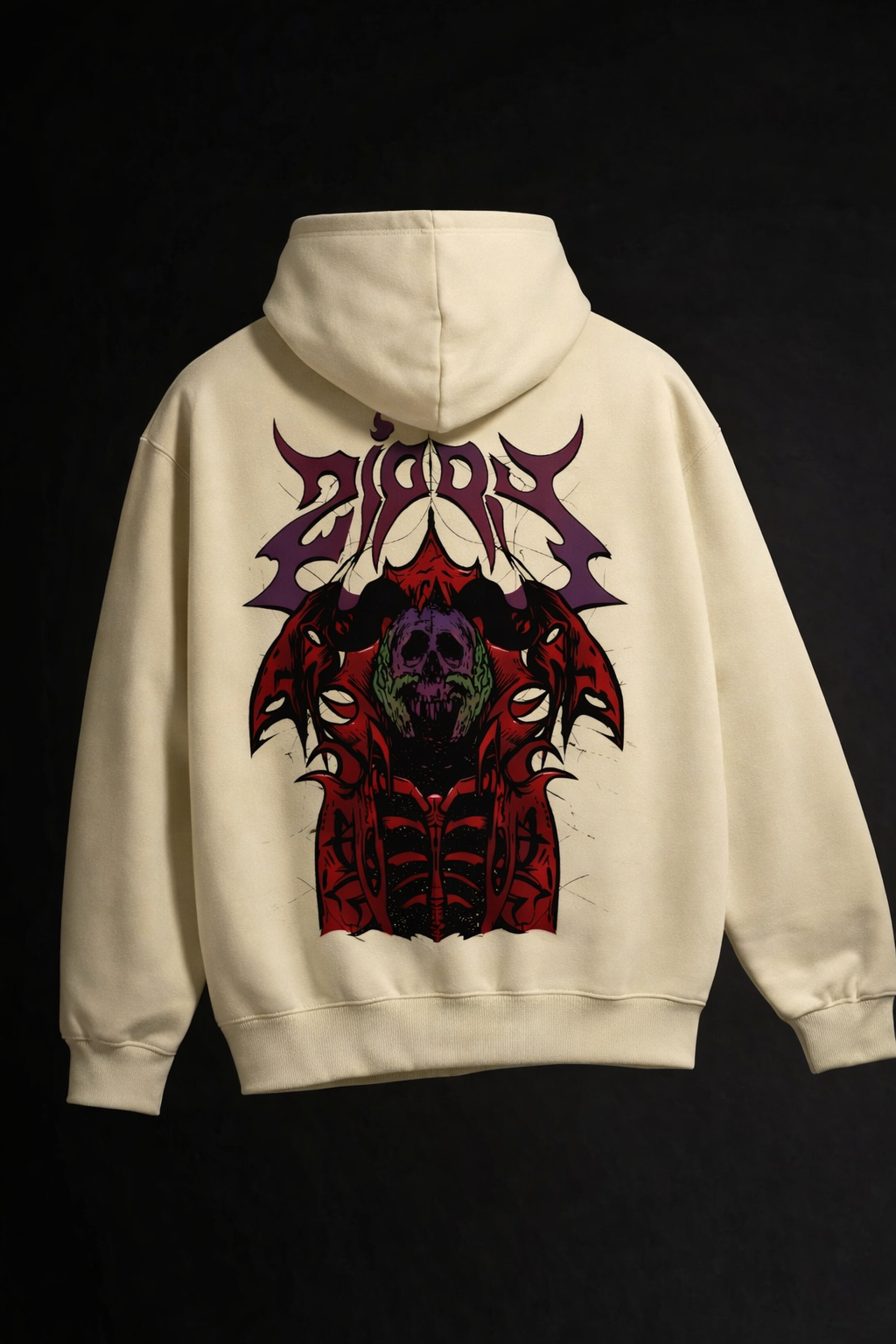 Crown Off-white Oversized Hoodie