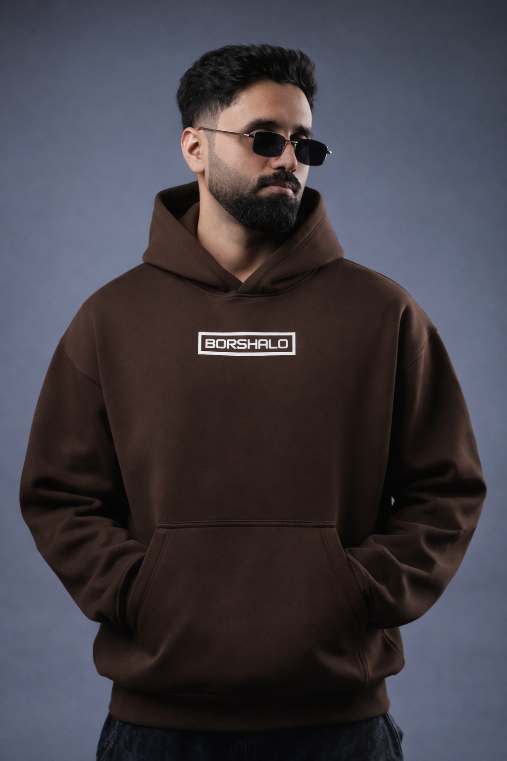Plain Brown Oversized Hoodie