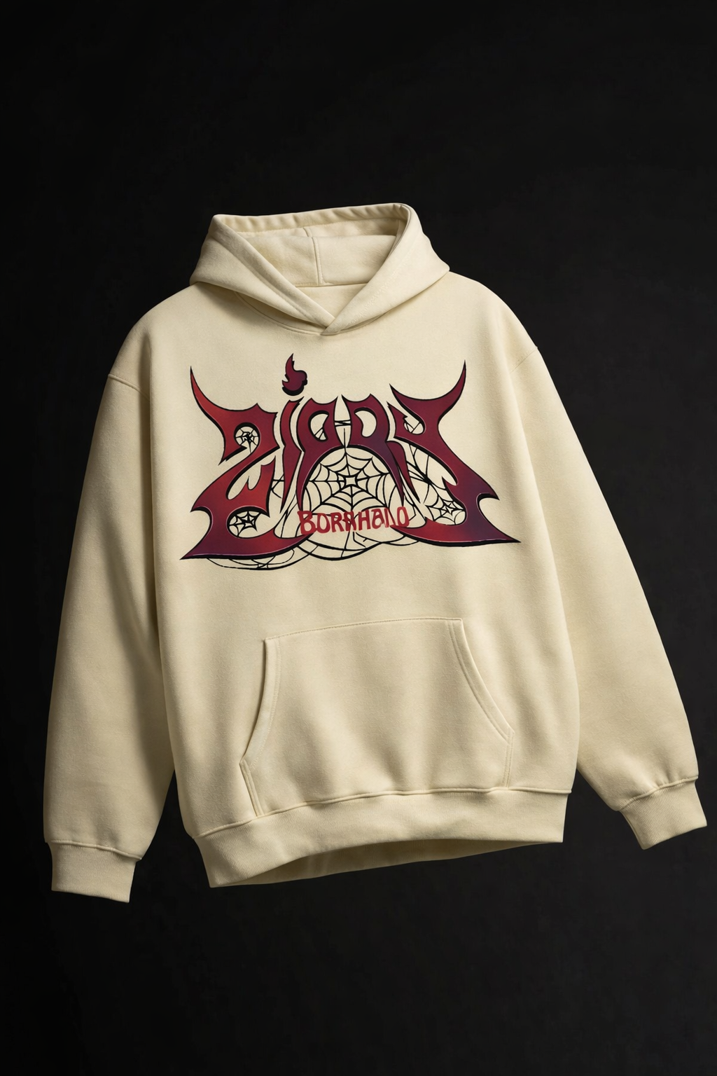 Crown Off-white Oversized Hoodie