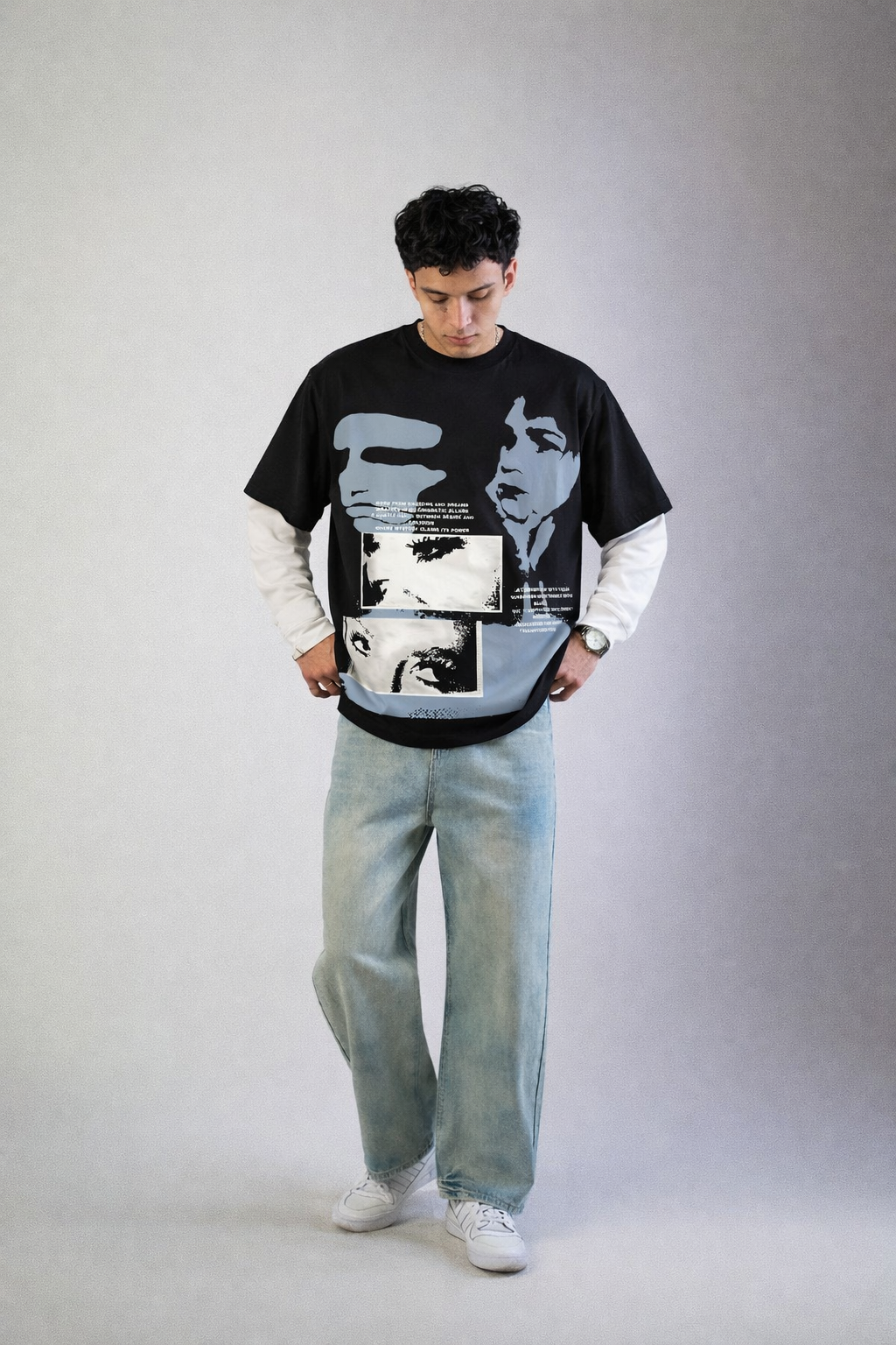 Shadows  Desire black sleeve t-shirt