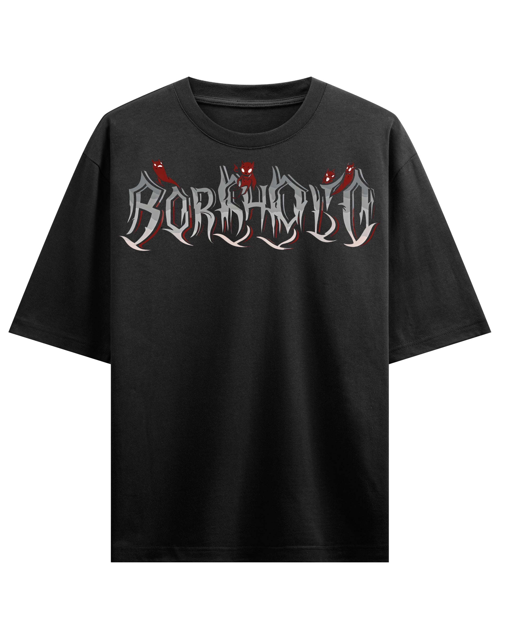 Black Oversized T-shirt Front Design