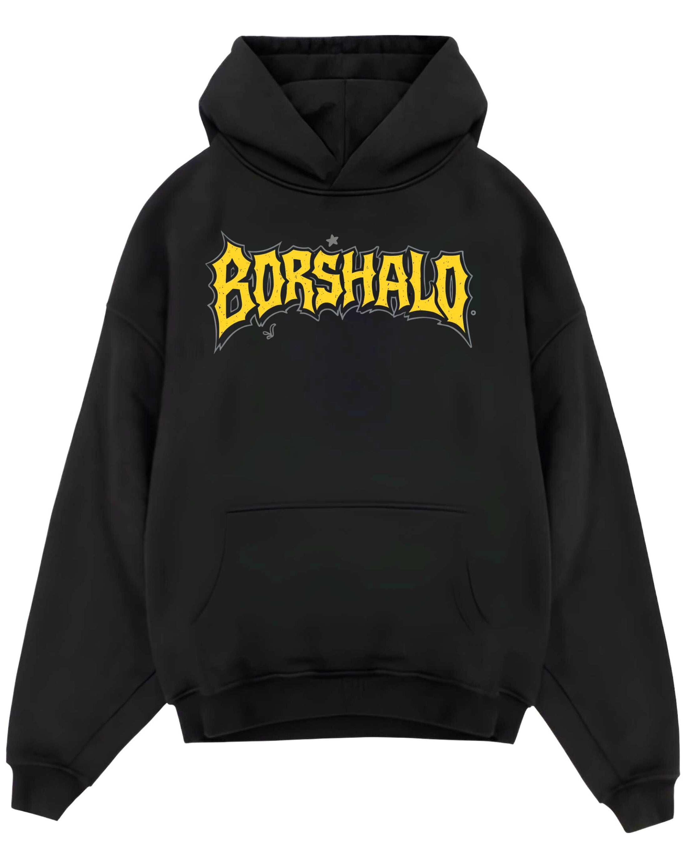 Black Oversized Hoodie Front Design