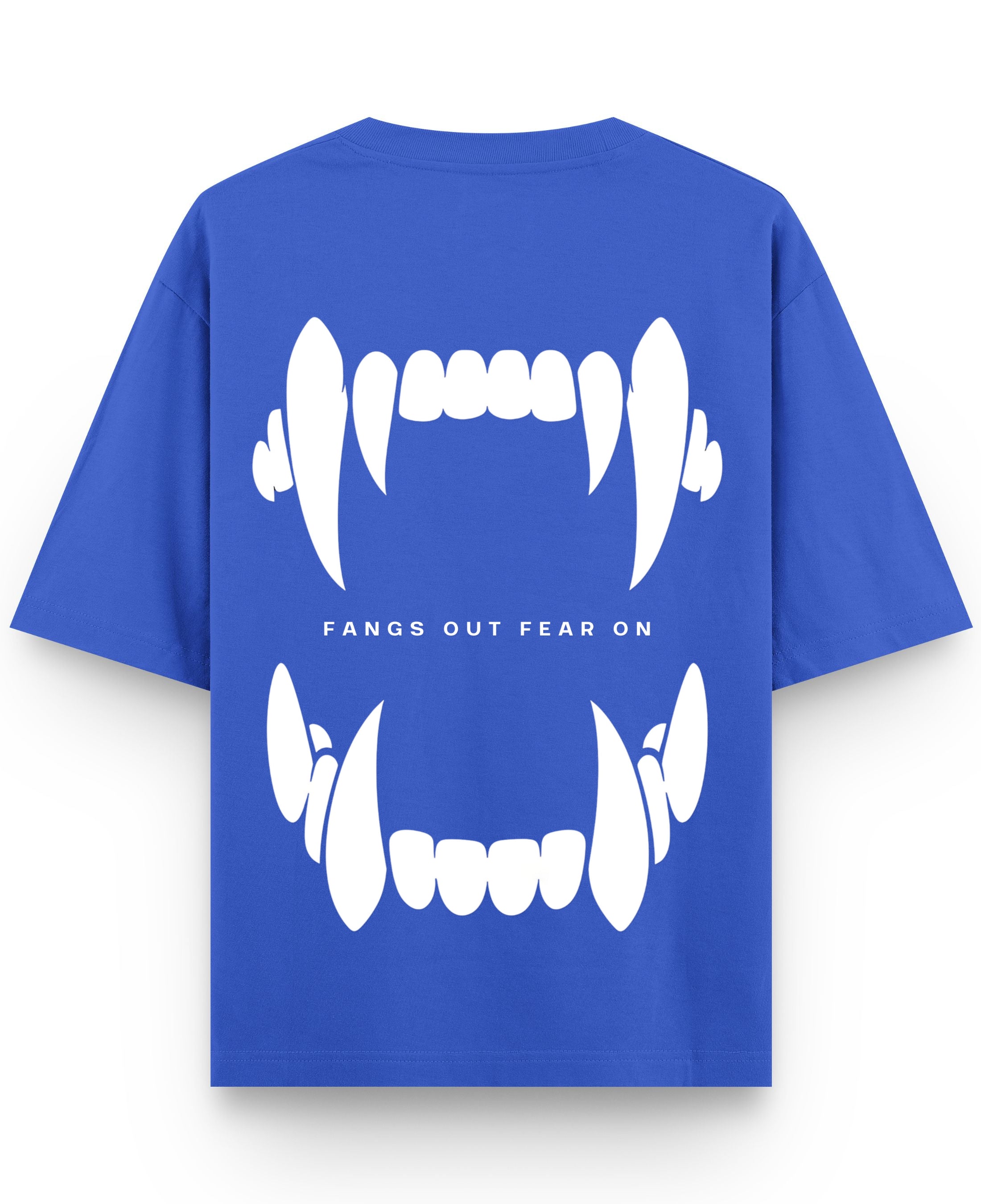 Royal Blue Oversized T-Shirt Back Design