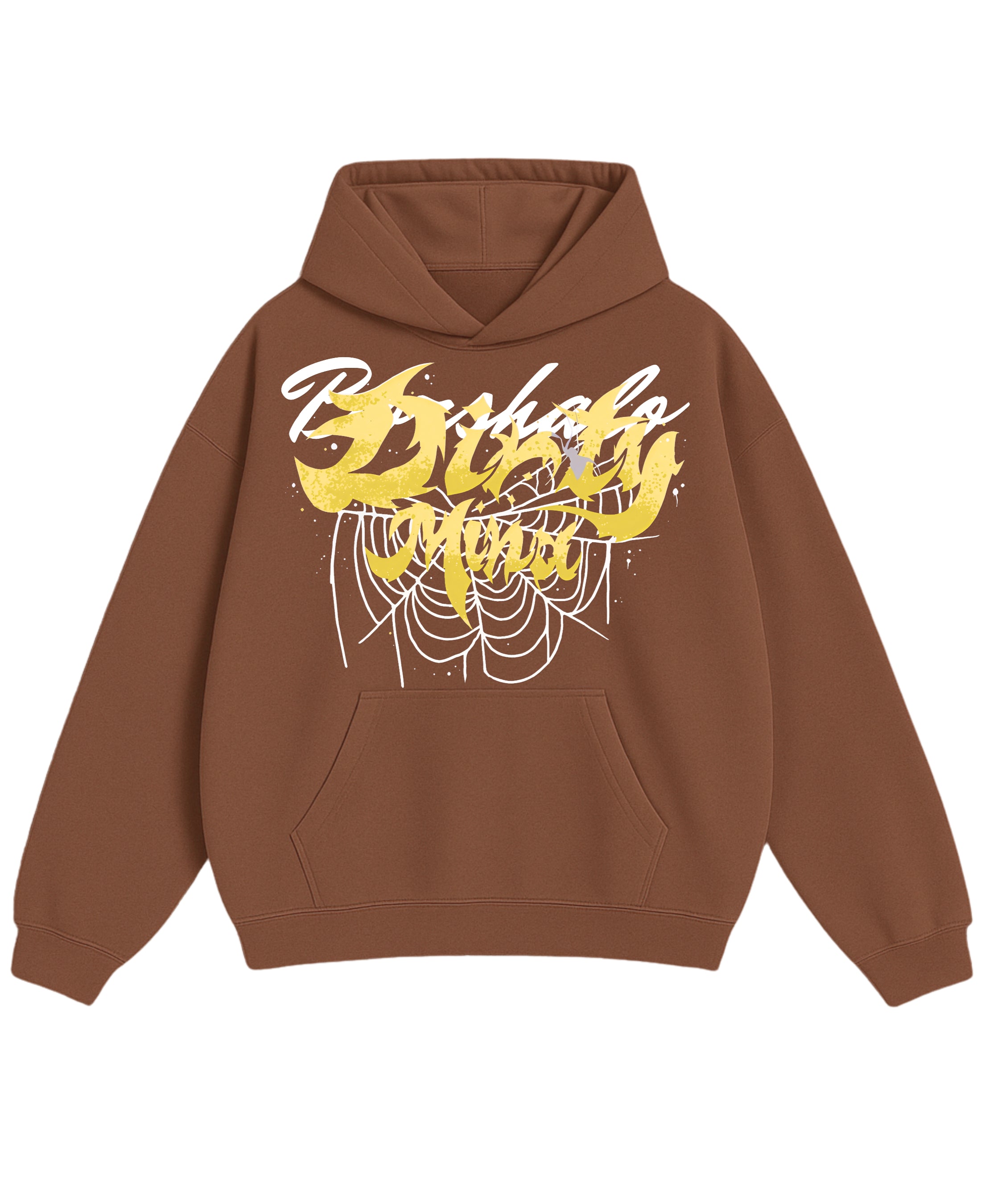 Mocha Brown Oversized Hoodie Front Design