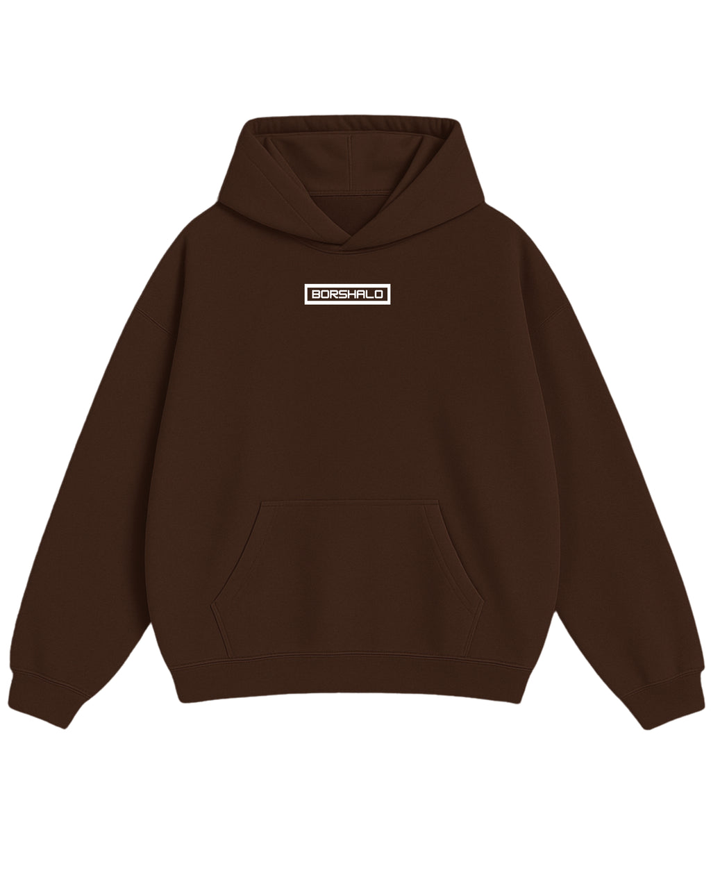 Mocha Brown Oversized Hoodie Front Design