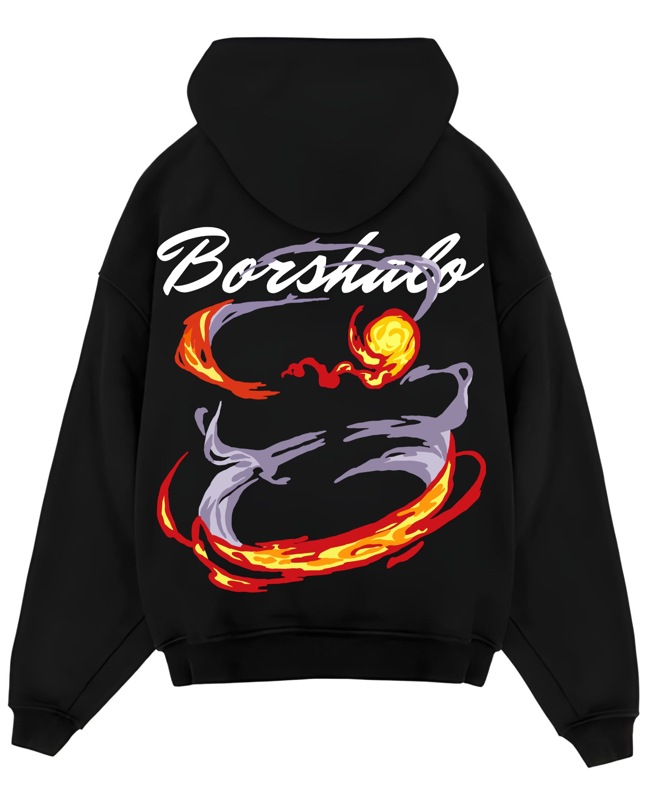 Black Oversized Hoodie Back Design