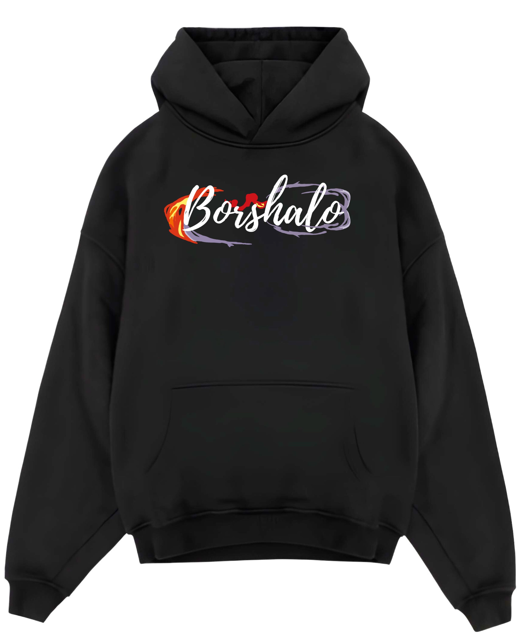 Black Oversized Hoodie Front Design