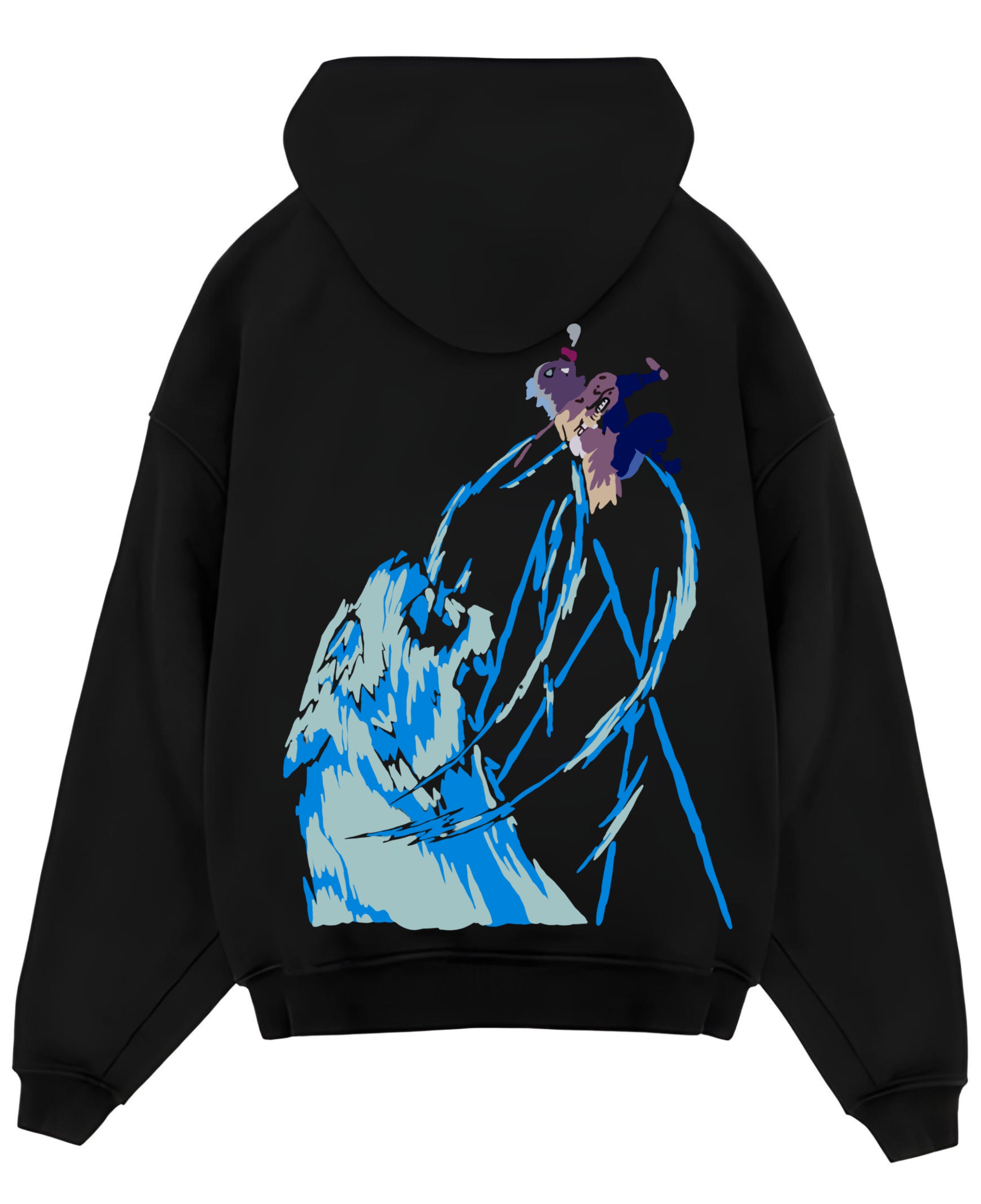 Black Oversized Hoodie Back Design