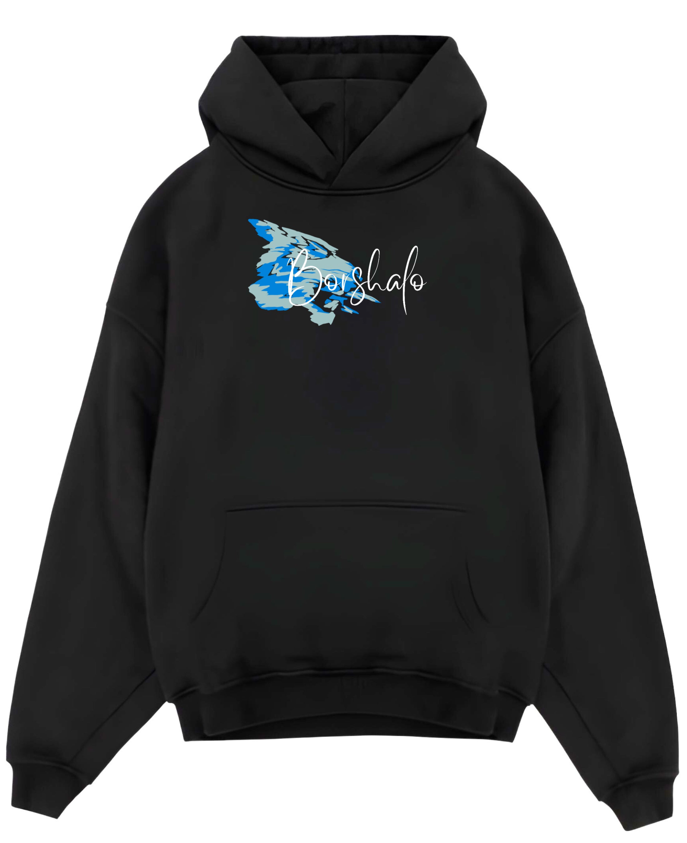 Black Oversized Hoodie Front Design
