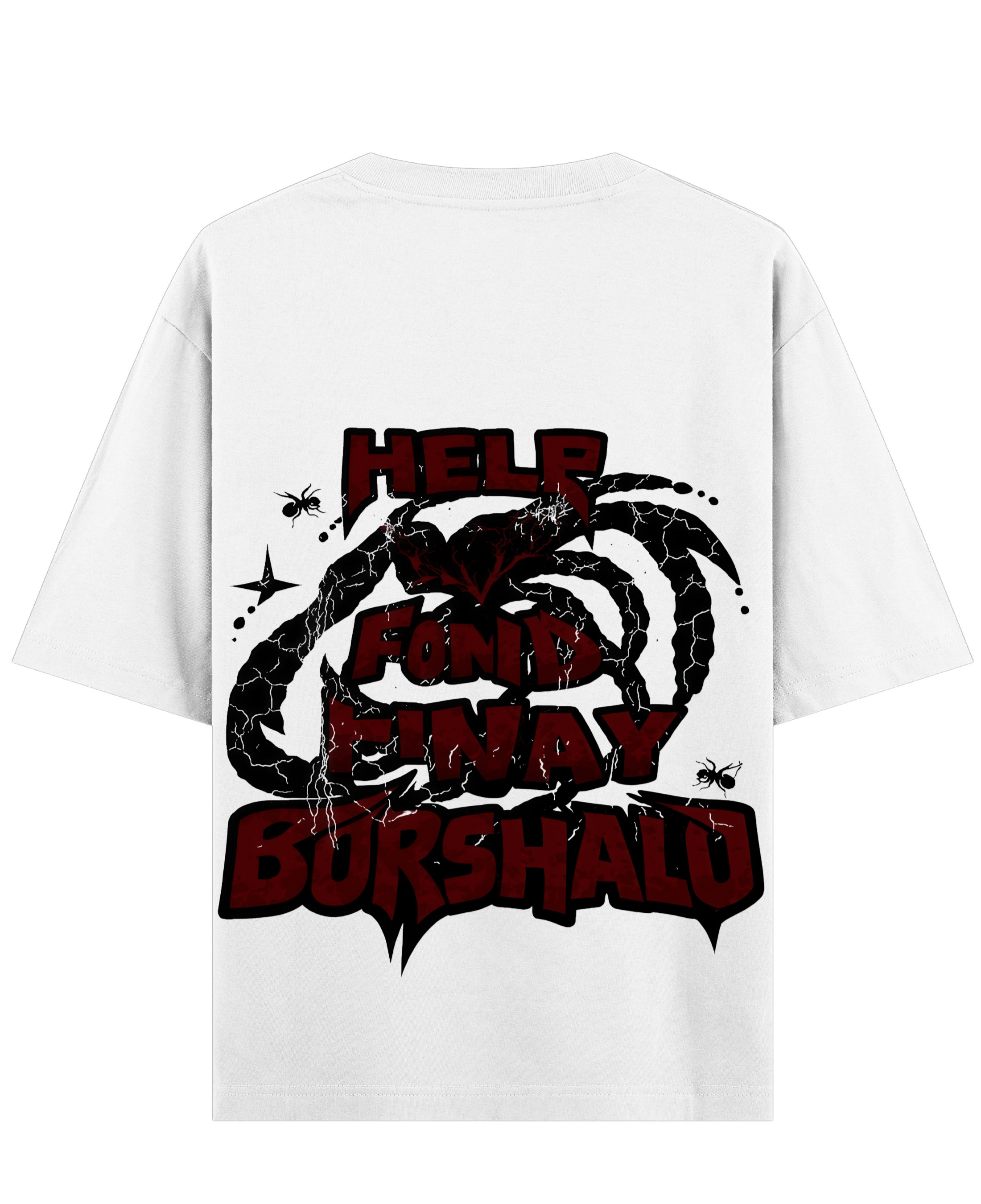 White Oversized T-shirt Back Design