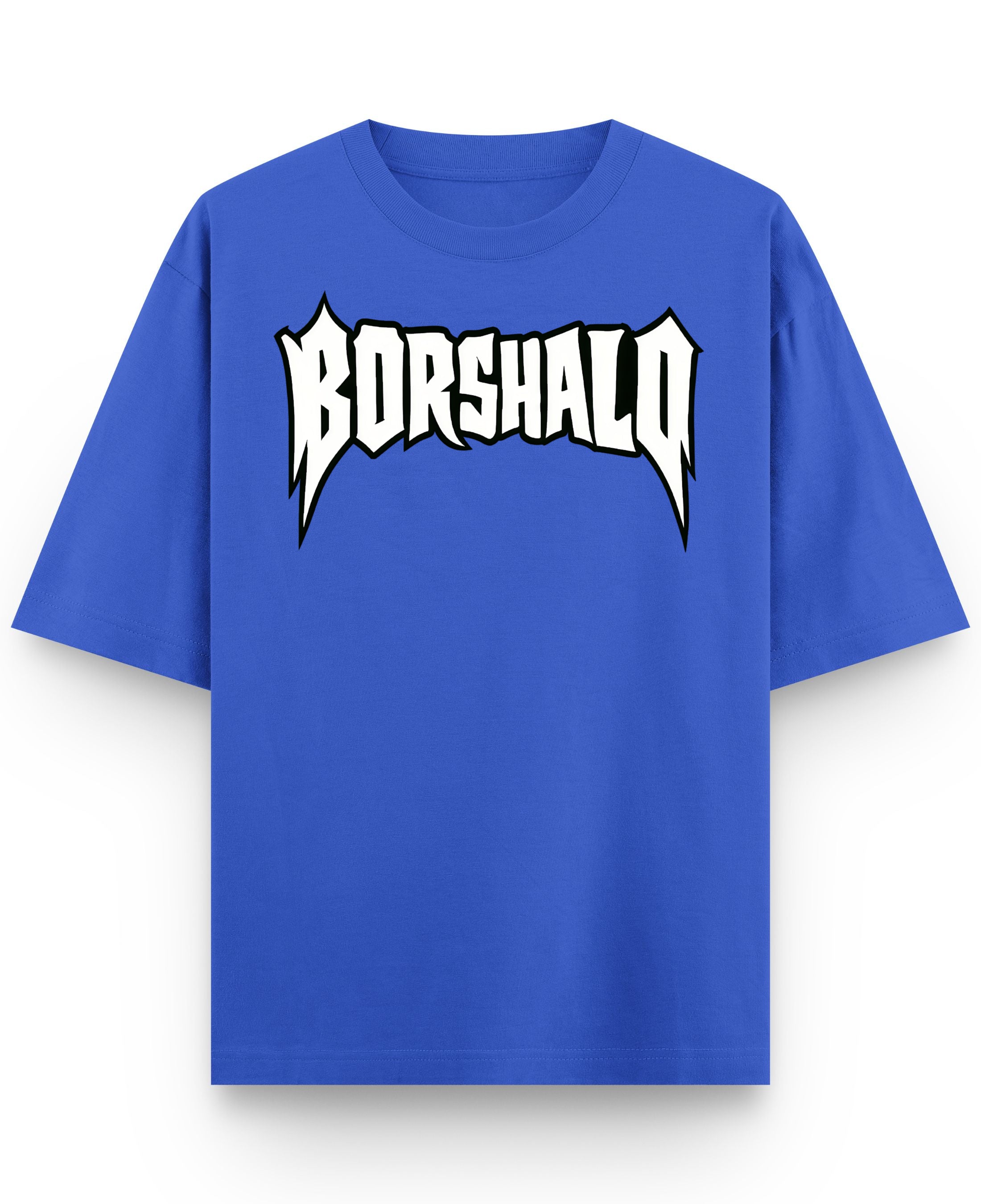 Royal Blue Oversized T-Shirt Front Design